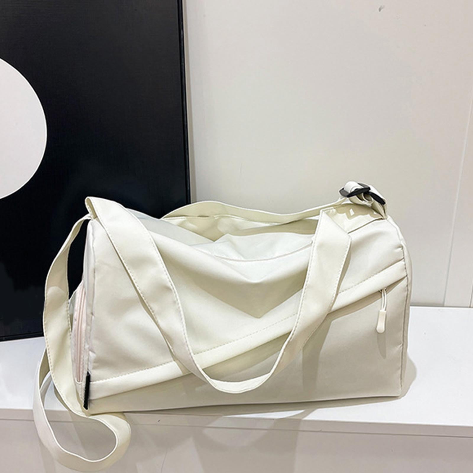 Nylon Gym Bag with Shoe Compartment Large Capacity Duffle Bag for Sports Travel and Daily Use