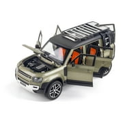 1/24 Scale Metal Diecast Model Car Toy Collection with Sound Light for Land Rover New Defender 110, Green