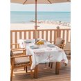 thumbnail image 2 of Outdoor Tablecloth with Umbrella Hole for Patio/Picnic/Party/Camping, Ocean Red Coral Waterproof Table Cloth Rectangle Table Cover Washable, Summer Coastal Starfish Conch Nautical (52"x 70"), 2 of 8