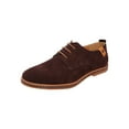 thumbnail image 2 of Tawop Dress Shoes Men Faux Leather Casual British Fashion Suede Brown Size:9, 2 of 4