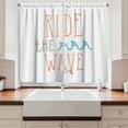 thumbnail image 2 of Ambesonne Ride the Wave Kitchen Curtains, Exotic Sports, 55"x39", Pale Pink Aqua, 2 of 3