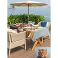thumbnail image 5 of Outdoor Tablecloth with Umbrella Hole for Patio/Picnic/Party/Camping, Blue Tiger Waterproof Table Cloth Rectangle Table Cover Washable, Funny Animals Modern Art (52"x 70"), 5 of 8