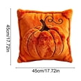 thumbnail image 4 of PoyoKee Fall Pillow Covers 18x18, Halloween Pumpkin Corduroy Throw Pillow Covers, Embroidered Pillowcase for Sofa Thanksgiving Halloween Indoor Decor, 4 of 8