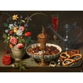 thumbnail image 2 of Peeters, Clara 24x19 White Modern Wood Framed Museum Art Print Titled - Still Life of Flowers and Dried Fruit, 2 of 4