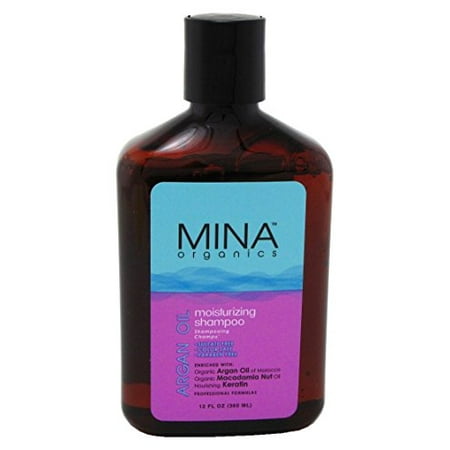 MINA ORGANICS ARGAN OIL MOISTURIZING HAIR SHAMPOO w/ MACADAMIA KERATIN 12 OZ (Best Organic Keratin Shampoo)