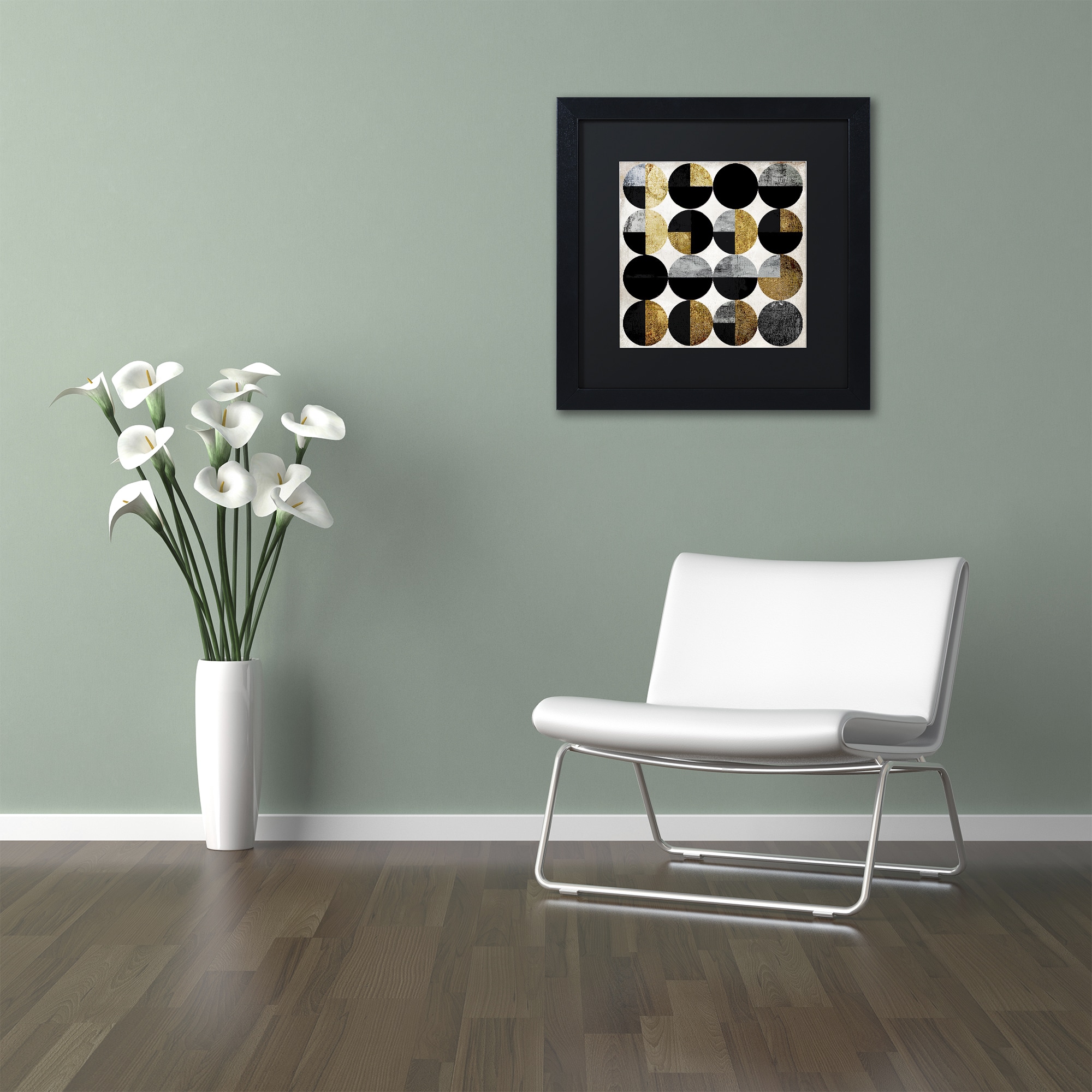 Trademark Fine Art "Conversation" Canvas Art by Color Bakery, Black Matte, Black Frame