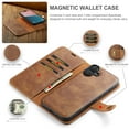 thumbnail image 3 of Detachable Wallet Case for iPhone 17 RFID Blocking Card Slots Holder Removable 2 in 1 Wallet Phone Case Premium PU Leather Magnetic Kickstand Shockproof Flip Protective Cover,Brown, 3 of 8
