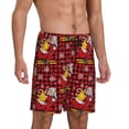 thumbnail image 5 of KLL Vintage Santa Skiing Red Plaid for Men's 1-Pack Shorts,Sleep Pajama Shorts for Men Soft Pj Shorts Men's Pajama Bottoms Sleepwear -XX-Large, 5 of 7