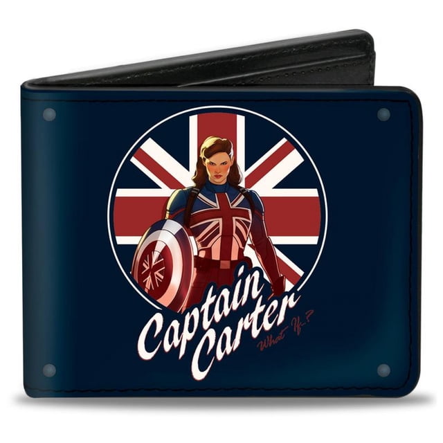 Marvel Studios What If? Série Captain Carter Portefeuille Bi-Fold Union Jack Shield