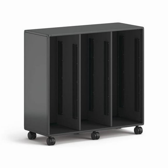 Class-ifi 46.63 in. x 18.75 in. x 44.13 in. Three-Wide Tote Storage Cabinet - Charcoal Gray