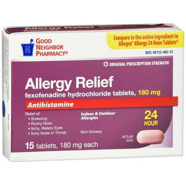 GNP Allergy Relief, 180mg, 15 Tablets