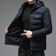 thumbnail image 4 of Chaqueta con capucha para hombre, abrigo nuevo de 2024, ropa de diseñador de lujo, con capucha, gruesa, cálida, informal, resistente al frío, con relleno ligero, 4 of 5