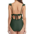 thumbnail image 2 of Charmo One Piece Bathing Suit for Women Ruffle Cut Out Swimsuits Strappy Monokinis, 2 of 6
