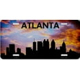 thumbnail image 2 of Plaque d'Immatriculation en Métal Silhouette Skyline d'Atlanta, 2 of 2