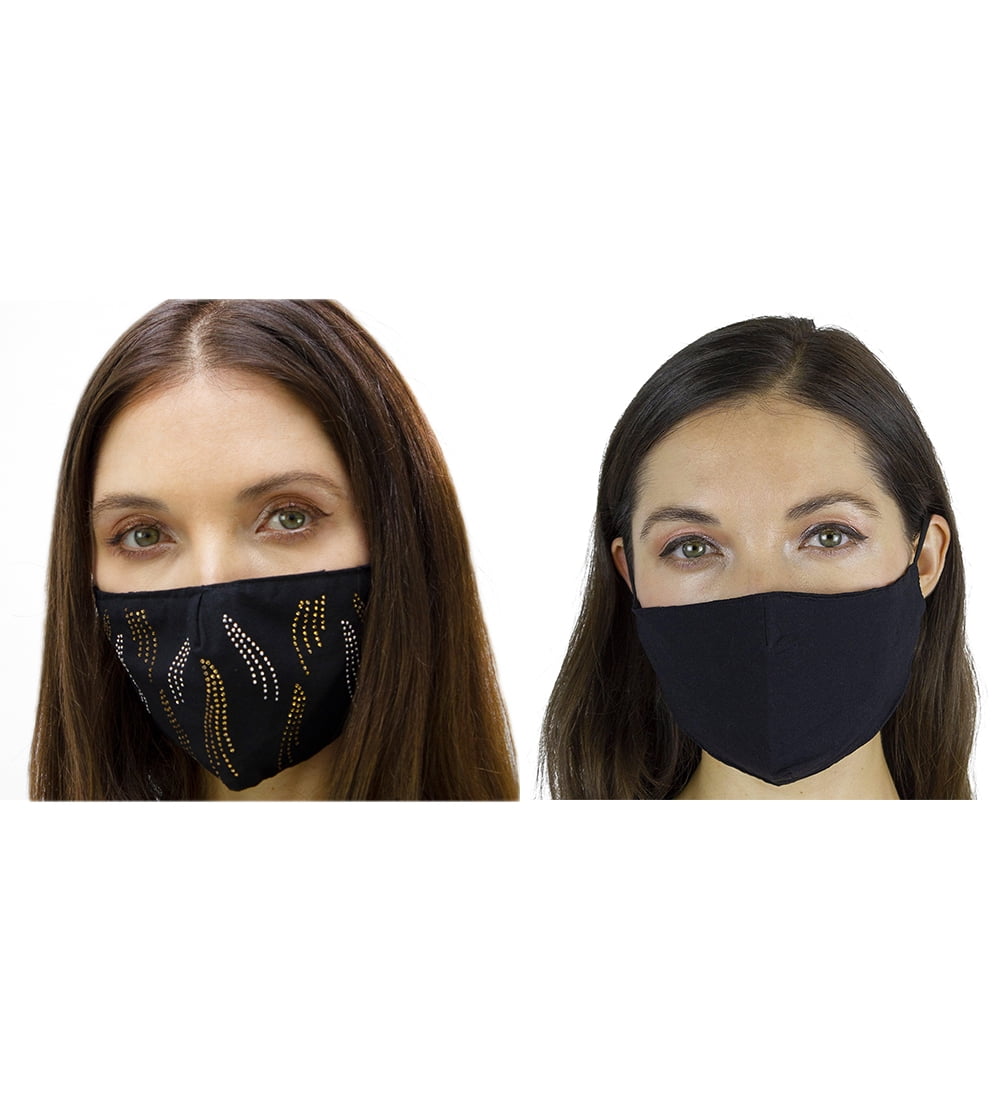 2PC STONE/SOLID FACE MASK