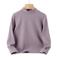 thumbnail image 6 of Yindaity Girls Tee Shirts Long Sleeve Shirts Soft Cotton T-Shirts Girl Crewneck Basic Tees Top(Purple,11-12 Years), 6 of 6