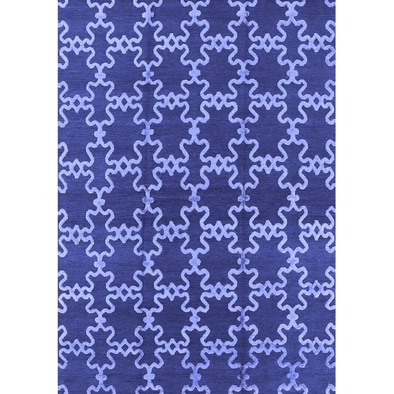 Ahgly Company Indoor Rectangle Oriental Blue Industrial Area Rugs, 2' x 4'