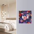 thumbnail image 4 of Yayeee Toggle Light Switch Wall Plate 2-Gang 4.56"x4.48" Decorative Outlet Cover, Beautiful Floral Pattern, 4 of 7
