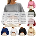 thumbnail image 3 of Besolor Crop Sweatshirts for Women Crewneck Long Sleeve Tops Casual Loose Fall Workout Running Pullover Tops(Medium,Pink), 3 of 5