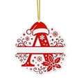 thumbnail image 1 of Adornos Navideños con Monograma Acrílico de 26 Letras y Gorro de Papá Noel | Adornos Navideños 2D para Manualidades | Adornos con Letras Colgantes para Decorar El Hogar, La Chimenea, La Puerta y La V, 1 of 5