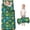 Green Cartoon Dinosaurs Jungle Pattern, variant on Dinosaur and Volcano Pink Pattern Teens Toddler Nap Mat with Pillow, Sleeping Mat Bag for Preschool Daycare 59"x22"