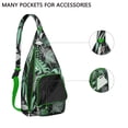 thumbnail image 4 of Jungle Floral Sling Backpack - Exotic Monstera & Flowers Design Crossbody Bag, Fashionable Pack, 4 of 4