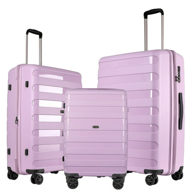 Ginza Travel 3 Piece Travel Hard Side Expandable Luggage Set,Suitcase