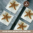 thumbnail image 6 of 3drose, Star Fish on Coral, Set of 4 Ceramic Tile Coasters, 6 of 7