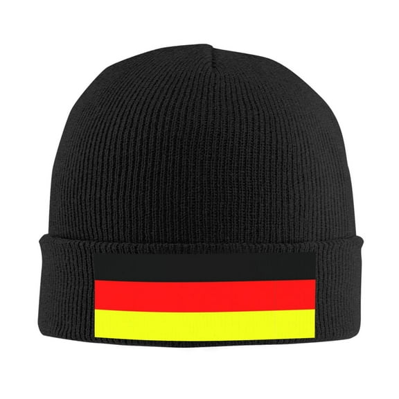 German Flag Germany Beanie Hat Men Women Warm Printed Cap Knit Beanies Hats Outdoor Winter Black
