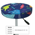 thumbnail image 4 of Balery Dinosaurs Velvet Round Bar Chair Cushion Cover Adjustable, Protects From Scratches And Stains, Soft & Washable Ideal For Wooden And Metal Stools - 12 Inch, 4 of 7