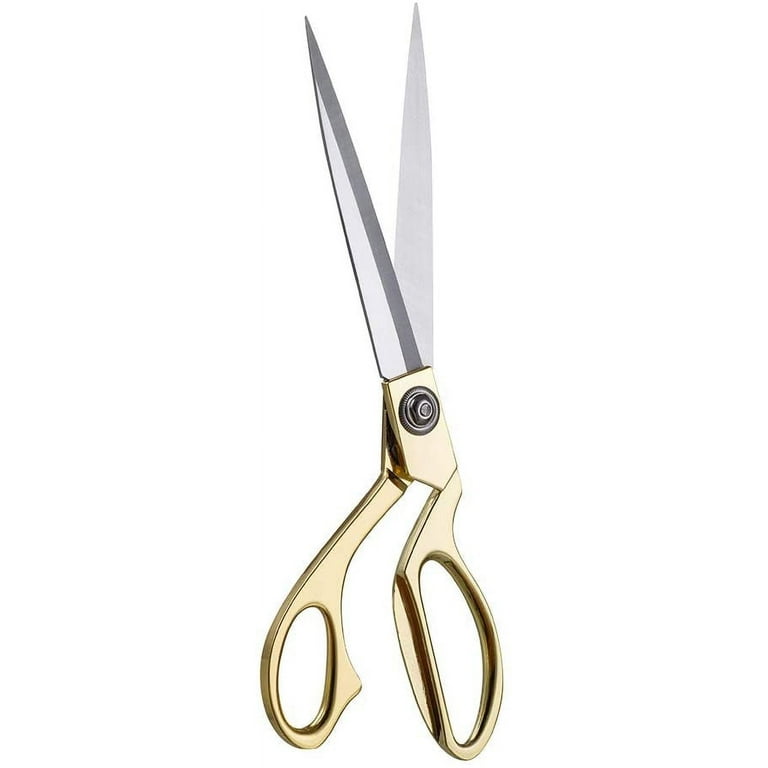 Jasni Liu Tailor Scissors Professional 10.5 Gold Stainless Steel Professional Shears Heavy Duty