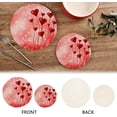 thumbnail image 4 of GZHJMY Romantic Love Heart Rede Trivet Pot Holder, Round Woven Potholders Set 2PCS-Braided - Coasters - Table Mats 8 for Kitchen Pans Bowl Teapot, 4 of 7