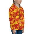 thumbnail image 5 of Pofeuu Vintage maple leaves autumn Print Teenage Zipper Hoodie Sweatshirts Hooded Casual Jackets With Pocket For Boys Girls-Medium, 5 of 6