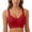 Red, variant on mihongmao Pumping Bra Large Bust Jelly Bras for Women Push Up No Underwire Bra Comfy Soft Buttery Yoga Bralette Everyday Sport Tshirt Brassiere Khaki M
