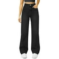 thumbnail image 3 of Women's High Waist Relaxed Fit Wide Leg Jeans Comfortable Stretch Denim Pants for Everyday Casual Wear, 3 of 6