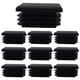 thumbnail image 3 of Square Plastic Plug Tubing Post End Cap Chair Glide 10pcs Black Plastic Square Plugs, 3 of 3
