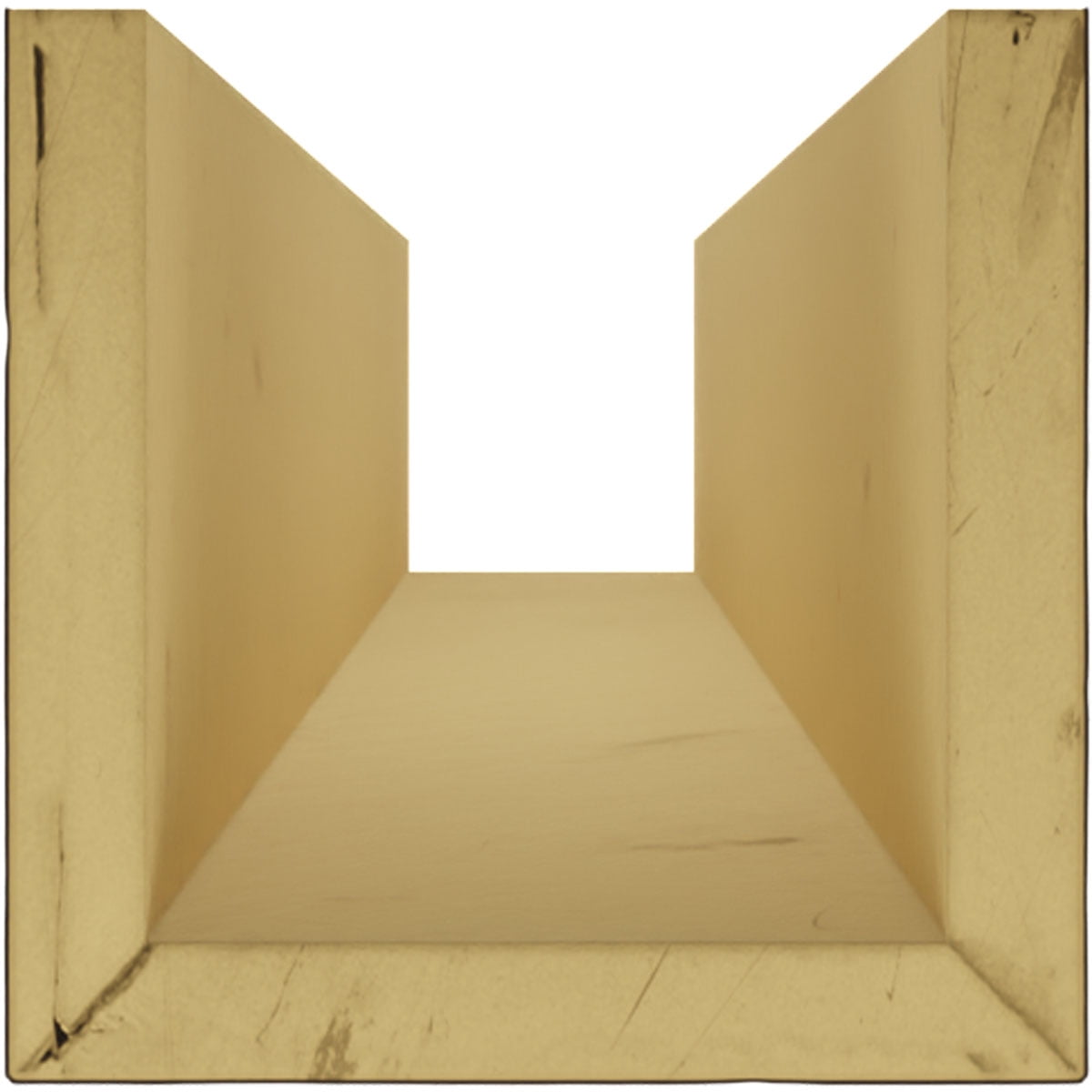 8"W x 4"H x 18'L 3-Sided (U-beam) Riverwood Endurathane Faux Wood Ceiling Beam, Natural Mahogany