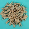 Hello Hobby Mini Wood Clothespins With Resealable Bag, 50Pack