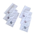 thumbnail image 1 of Paquete de 6 Pañuelos Bordados de Encaje Floral Suave de Algodón para Mujer para Fiesta de Boda, 1 of 8