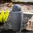 thumbnail image 2 of XBrand 25.98"H Round Stone Indoor/Outdoor Modern Stone Textured Sphere Water Fountain w/LED Lights, Ball Water Fountain Decor, Garden Sphere Fountain, Patio Fountain, Outdoor Fountain, Gray, 2 of 11