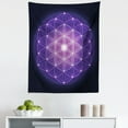 thumbnail image 1 of Dark Blue Tapestry, Flower of Life with Stars Geometry Print, Fabric Wall Hanging Decor for Bedroom Living Room Dorm, 5 Sizes, Dark Blue Purple, by Ambesonne, 1 of 1
