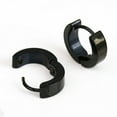 thumbnail image 5 of Skymirror 1 Pair Fashion Cool Men's Stainless Steel Huggie Hoop Earrings Casual Jewelry, 5 of 8