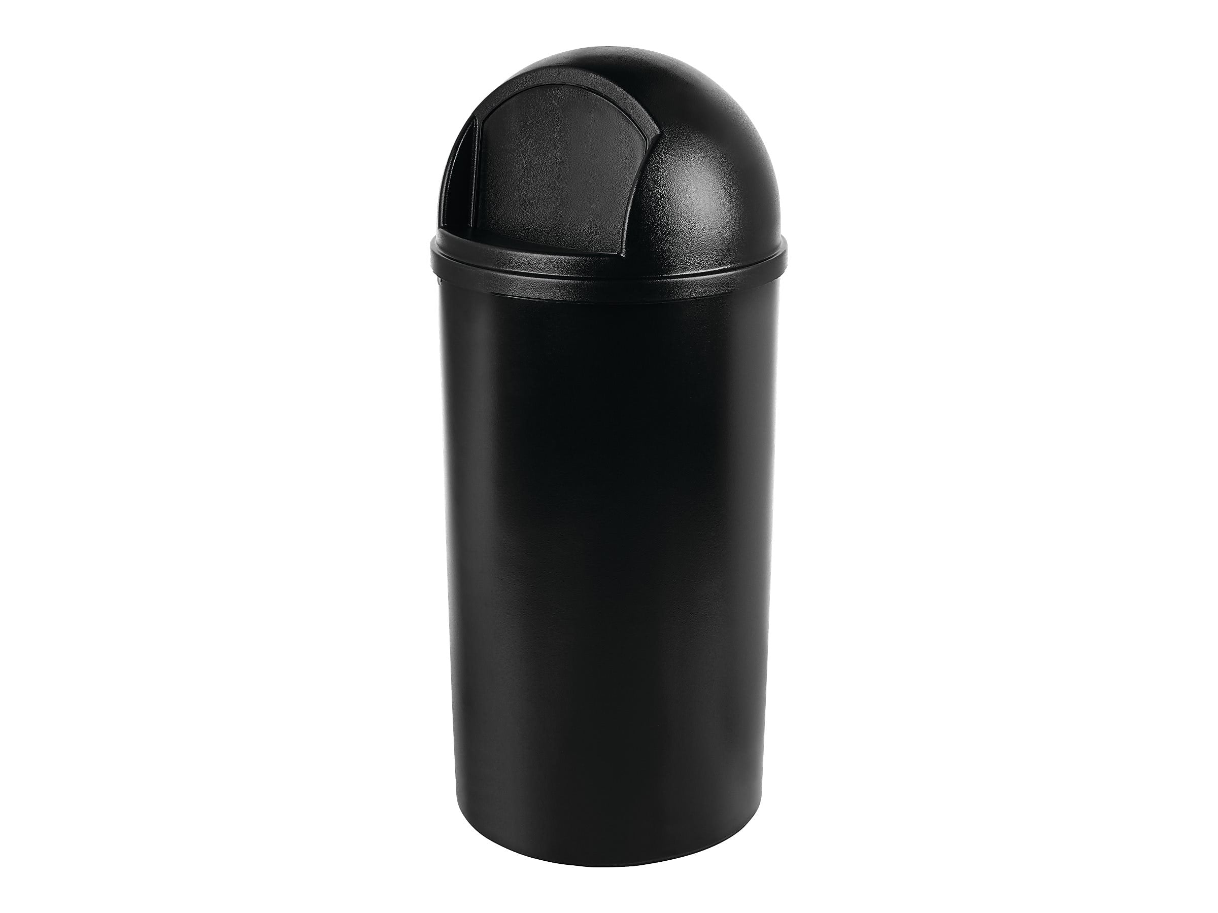 Rubbermaid Marshal Classic Container, Round, Polyethylene, 15 gal, Black