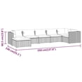 thumbnail image 4 of vidaXL 7 Piece Garden Lounge Set with Cushions Poly Rattan Grey, 4 of 5