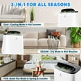 thumbnail image 4 of Portable Air Conditioners, 14,000 BTU Air Conditioner Portable for Room up to 750 Sq.Ft, 3-in-1 AC Unit with LED Function Display, Universal Casters, Installation Kit&Remote Control for Home, 4 of 9