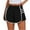 Black, variant on NAFUU Women's Athletic Shorts High Waisted Running Shorts For Women Quick Dry Workout Shorts Pleated Sporty Short With Pockets Fashion Shorts