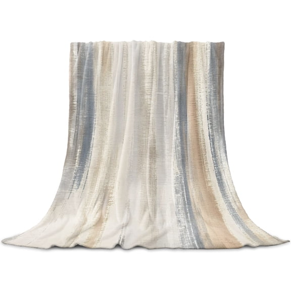 Beige Grey Throw Blanket for Couch, Soft Lightweight Flannel Fleece Blanket, Abstract Mottled Art Retro Modern Painting Microfiber Plush All Season Decorative Blankets Gifts for Sofa Bed 60"x80"