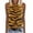 Leopard Print-Brown, variant on Womens Summer High Neck Tank Tops Casual Leopard Print Tunic Shirts Loose Sleeveless Blouses Tee (L, Brown)