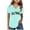 Green, variant on Boho Tops for Girl Short Sleeve Prints Fans Gift Plus Size Kids Clothing,Black,Size 3-4 Years