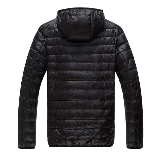 Men‘s Winter Jacket Warm Men Zipper Hooded Coat With Pocket